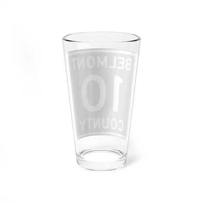 Belmont County Route 10 OH (Ohio) (Road Sign) Pint Glass 16oz - Go Mug Yourself