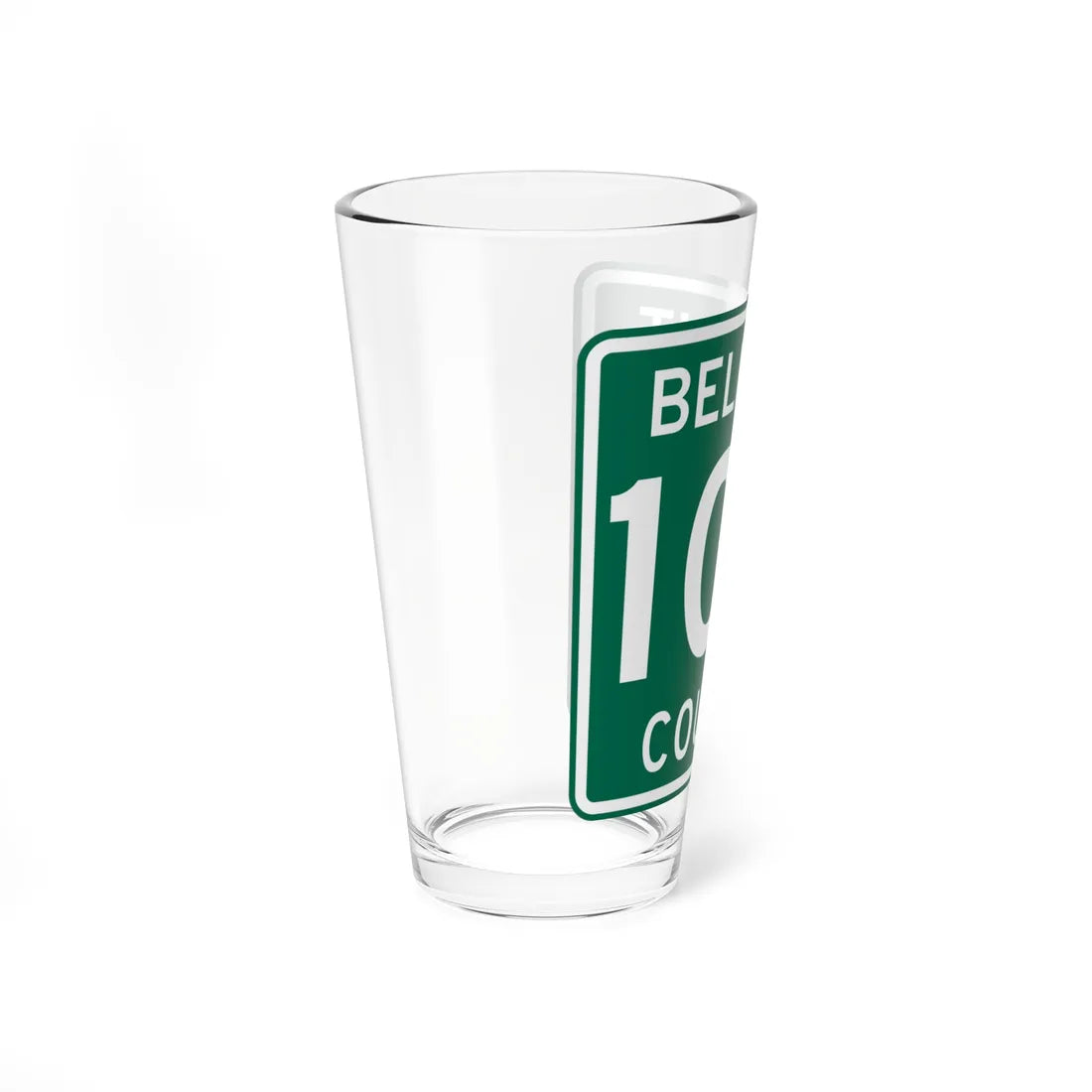 Belmont County Route 102 OH (Ohio) (Road Sign) Pint Glass 16oz - Go Mug Yourself