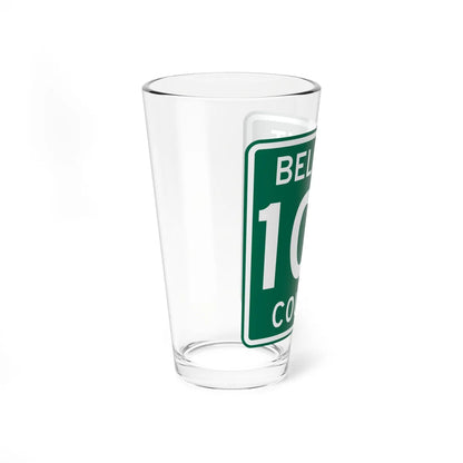 Belmont County Route 102 OH (Ohio) (Road Sign) Pint Glass 16oz - Go Mug Yourself