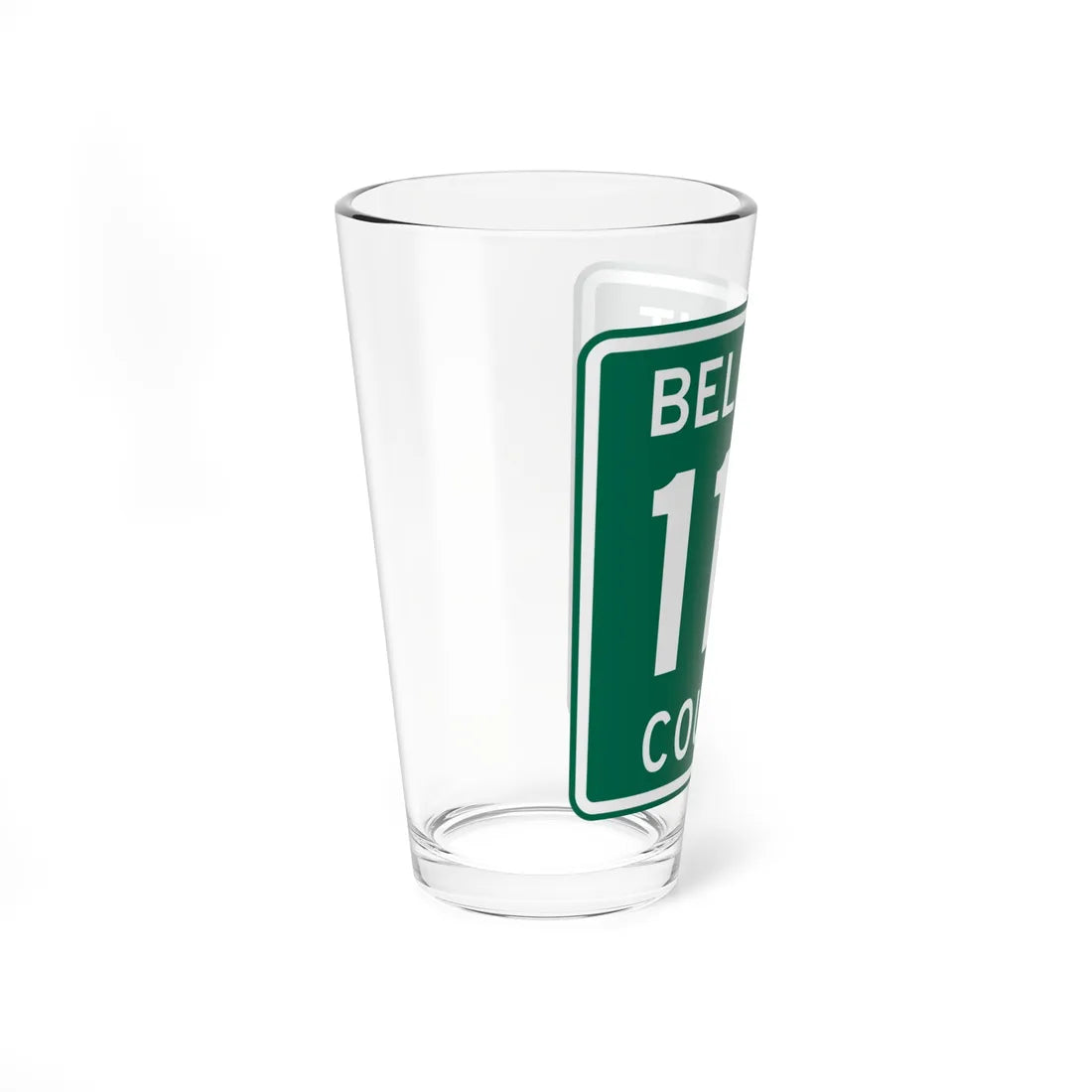 Belmont County Route 114 OH (Ohio) (Road Sign) Pint Glass 16oz - Go Mug Yourself