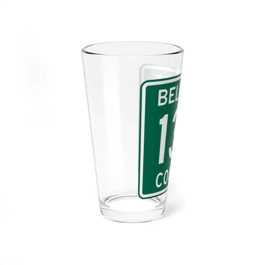Belmont County Route 132 OH (Ohio) (Road Sign) Pint Glass 16oz - Go Mug Yourself