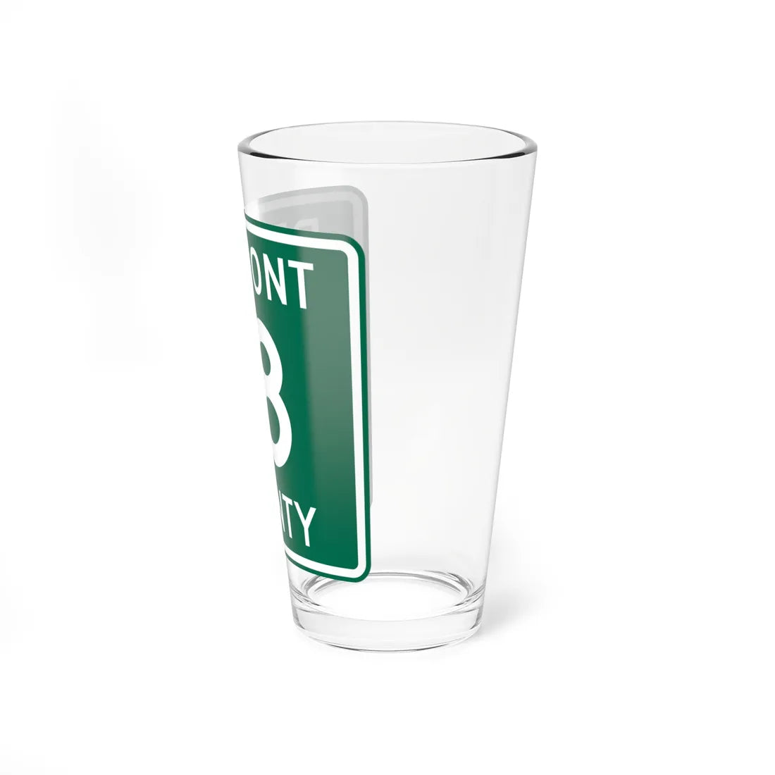 Belmont County Route 18 OH (Ohio) (Road Sign) Pint Glass 16oz - Go Mug Yourself