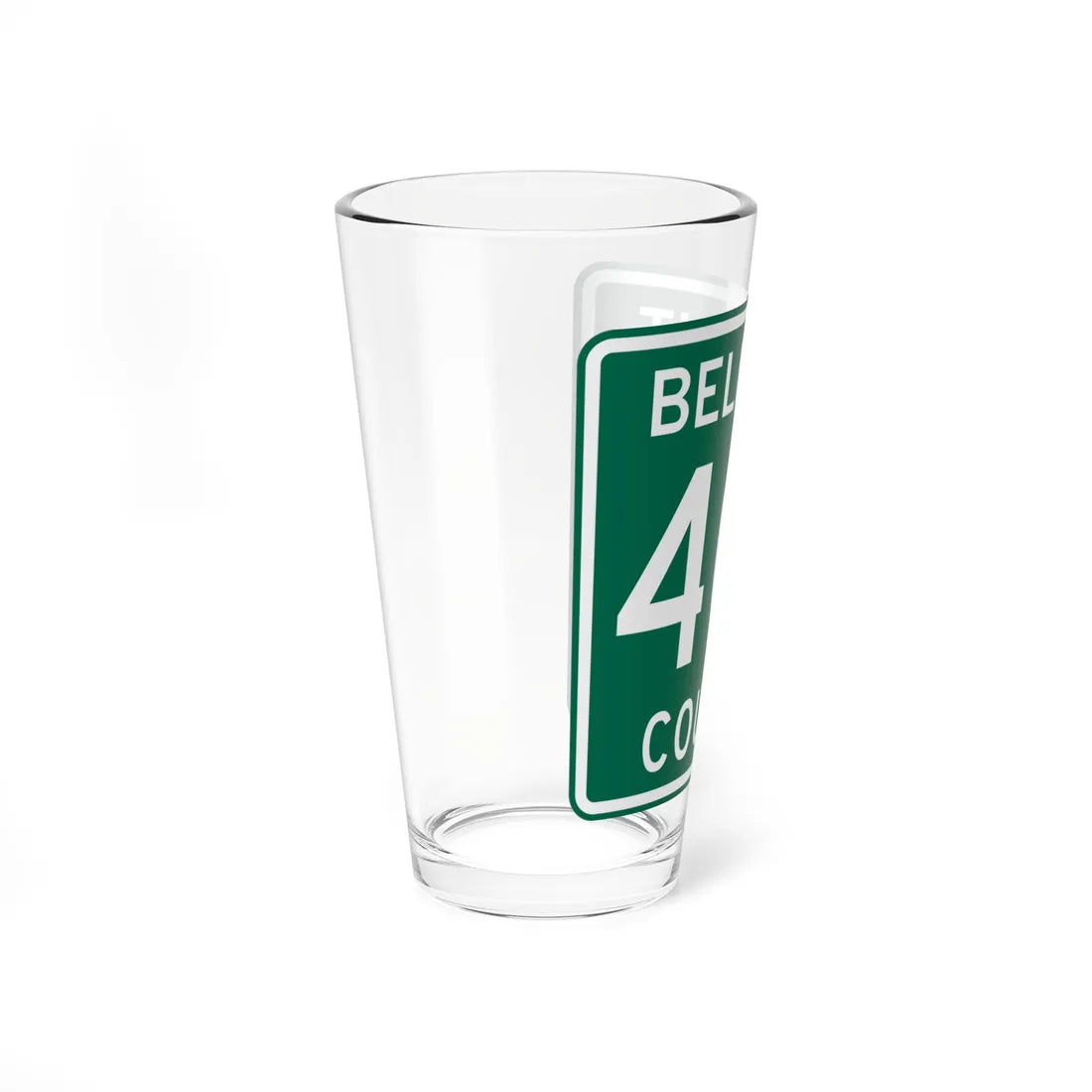 Belmont County Route 40A OH (Ohio) (Road Sign) Pint Glass 16oz - Go Mug Yourself