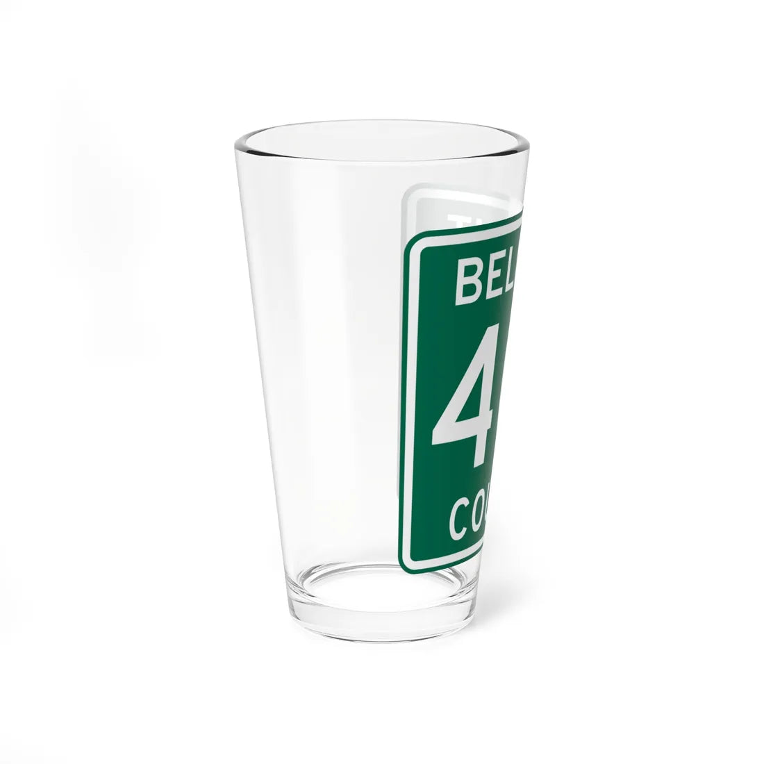 Belmont County Route 40B OH (Ohio) (Road Sign) Pint Glass 16oz - Go Mug Yourself