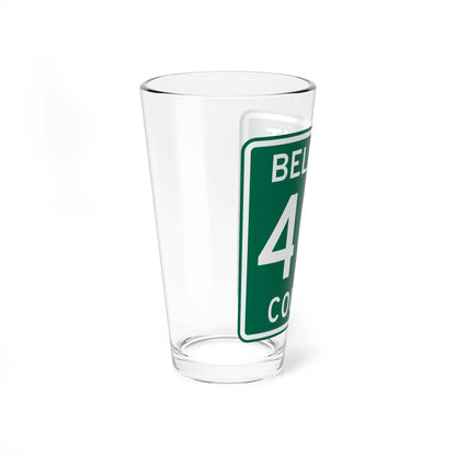 Belmont County Route 40B OH (Ohio) (Road Sign) Pint Glass 16oz - Go Mug Yourself