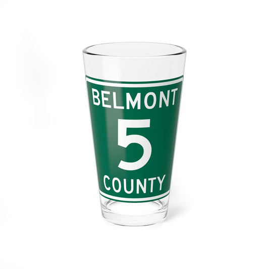 Belmont County Route 5 OH (Ohio) (Road Sign) Pint Glass 16oz 16oz - Go Mug Yourself