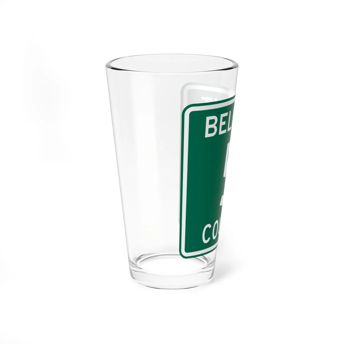 Belmont County Route 5 OH (Ohio) (Road Sign) Pint Glass 16oz - Go Mug Yourself
