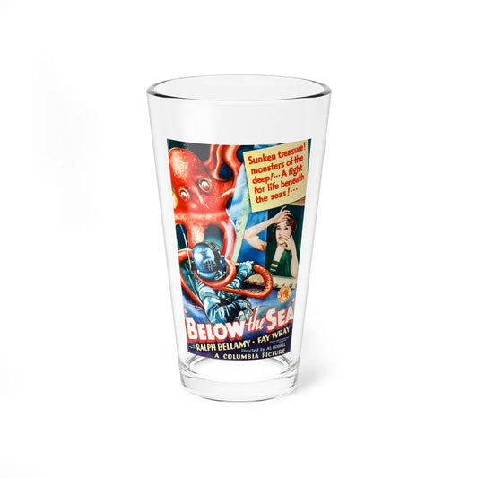 BELOW THE SEA 1933 Movie Poster - Pint Glass 16oz-16oz-Go Mug Yourself