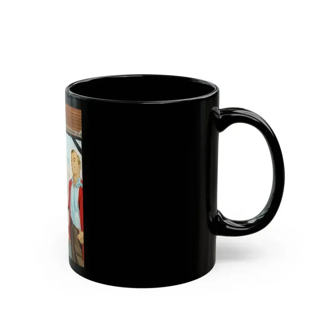 Below Zero, American Weekly cover illustration, January 17, 1954 - Black Coffee Mug - Go Mug Yourself