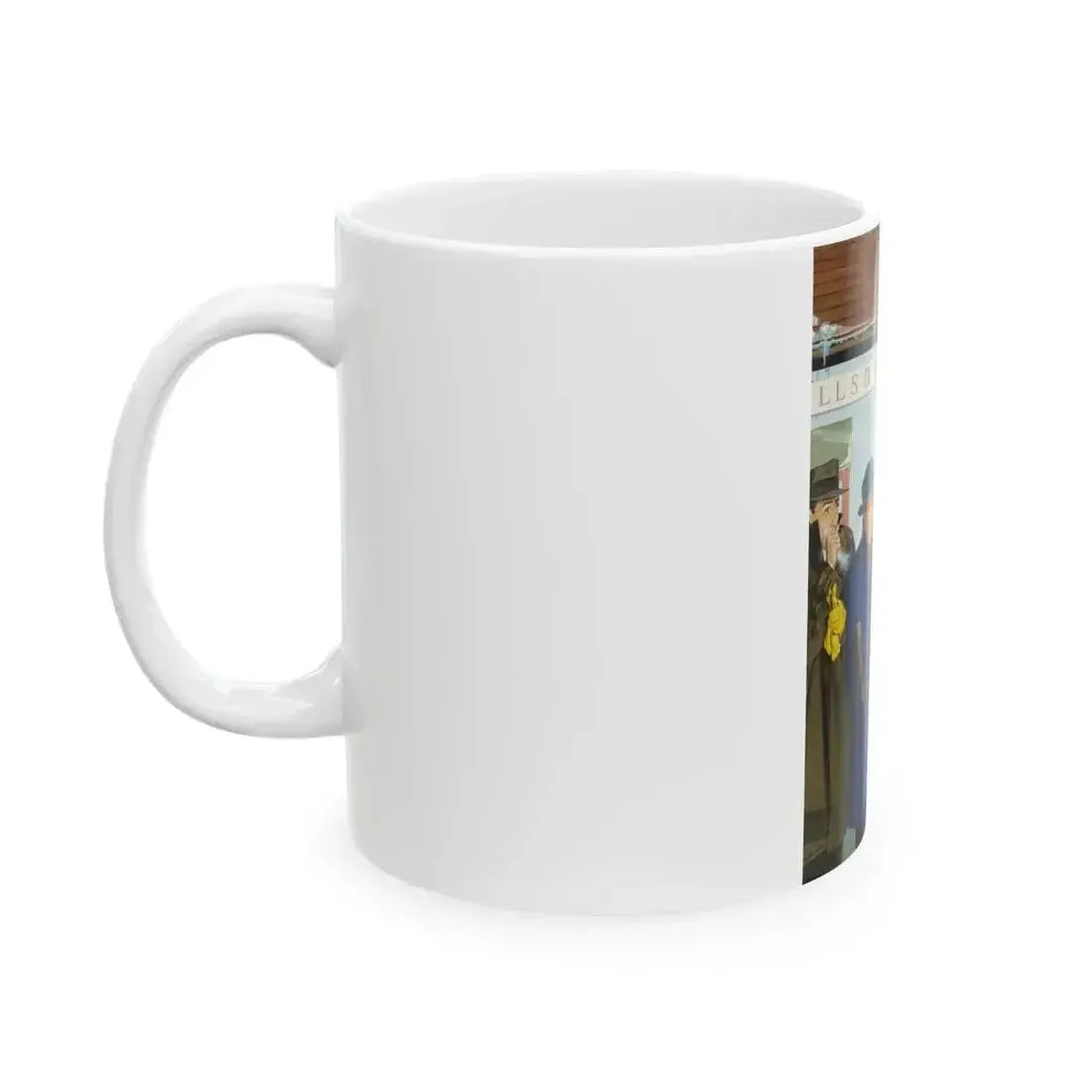 Below Zero, American Weekly cover illustration, January 17, 1954 - White Coffee Mug - Go Mug Yourself