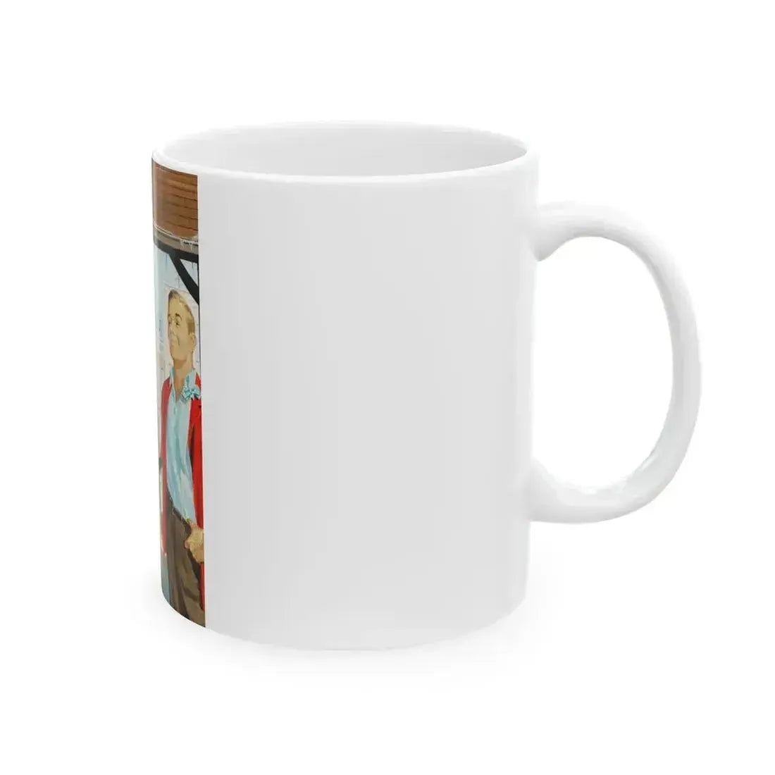 Below Zero, American Weekly cover illustration, January 17, 1954 - White Coffee Mug - Go Mug Yourself