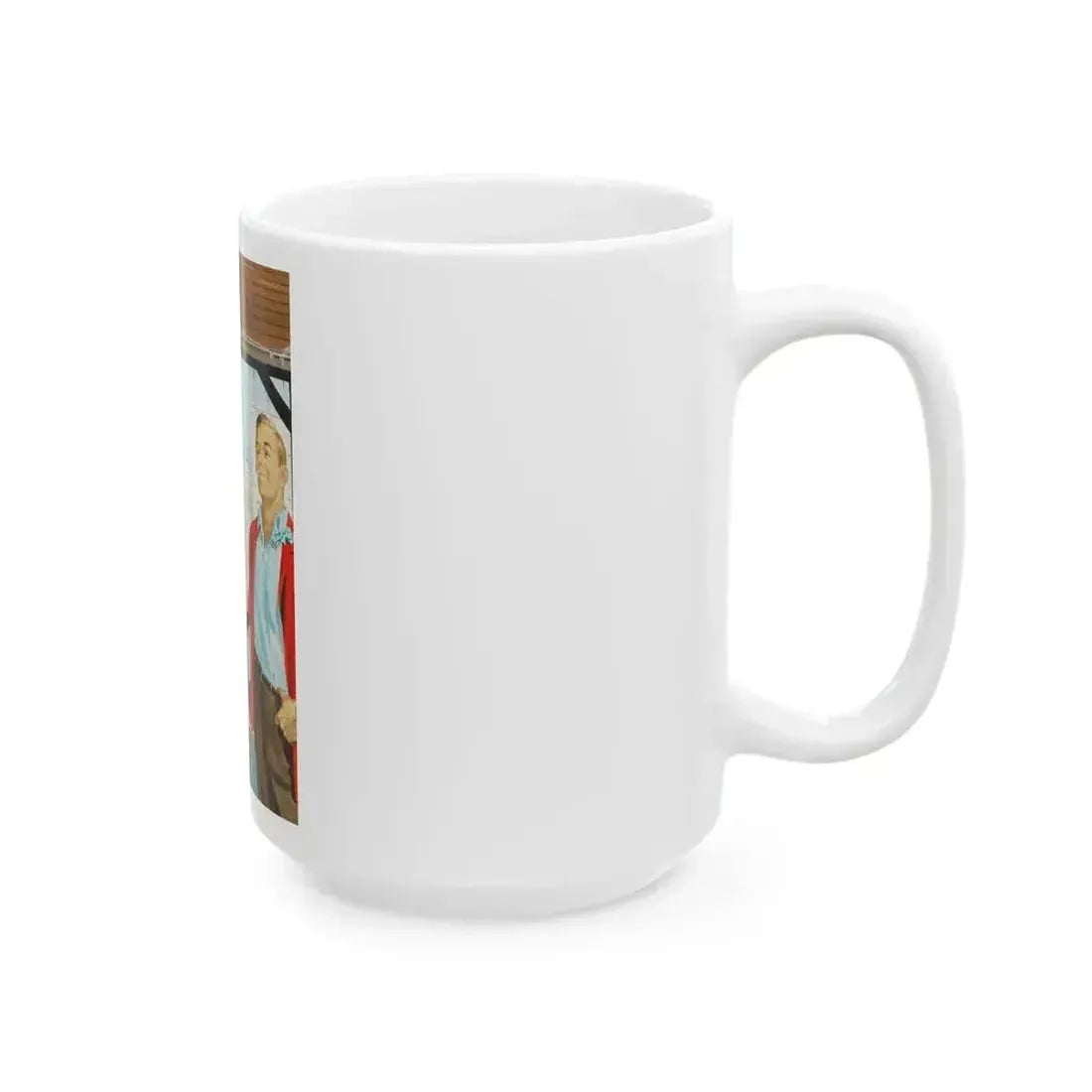 Below Zero, American Weekly cover illustration, January 17, 1954 - White Coffee Mug - Go Mug Yourself