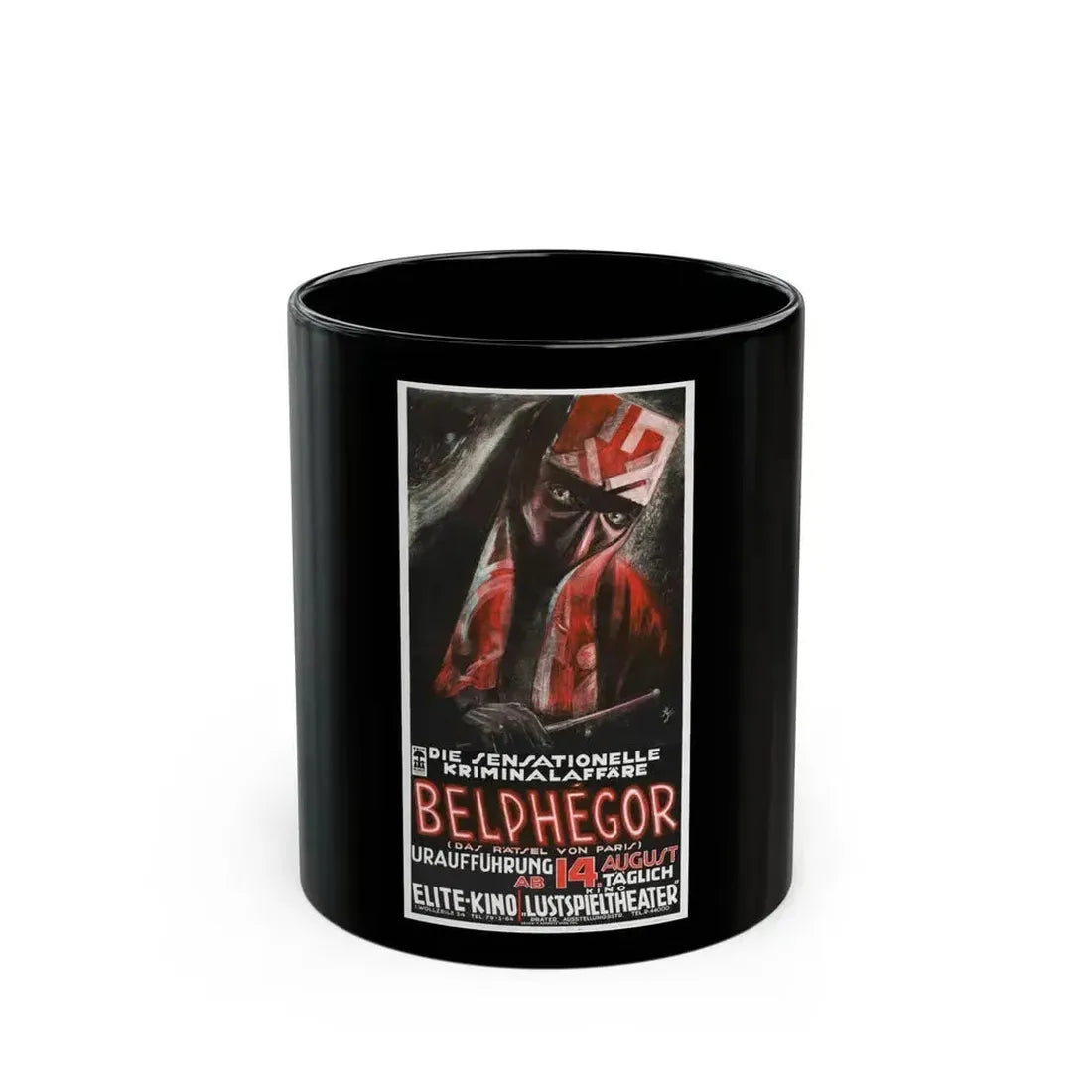 BELPHEGOR 1927 Movie Poster - Black Coffee Mug 11oz - Go Mug Yourself