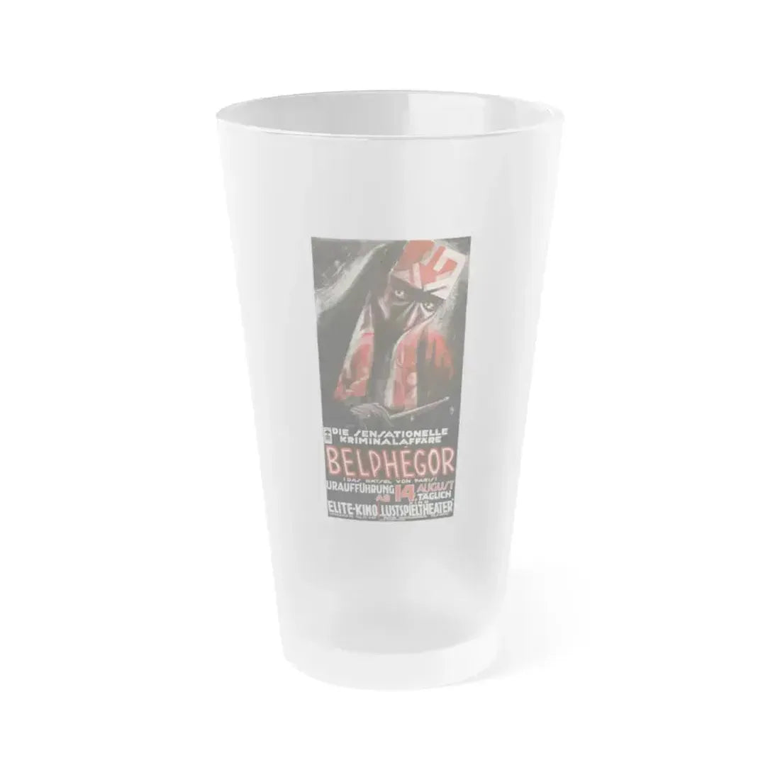 BELPHEGOR 1927 Movie Poster - Frosted Pint Glass 16oz 16oz Frosted - Go Mug Yourself
