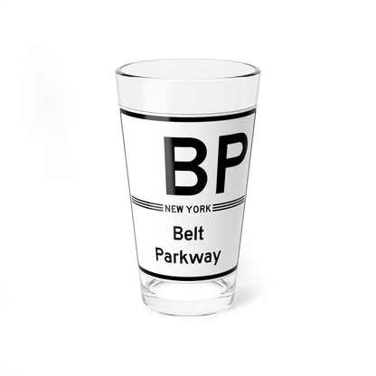 Belt Pkwy Shield free (New York) (Road Sign) Pint Glass 16oz 16oz - Go Mug Yourself