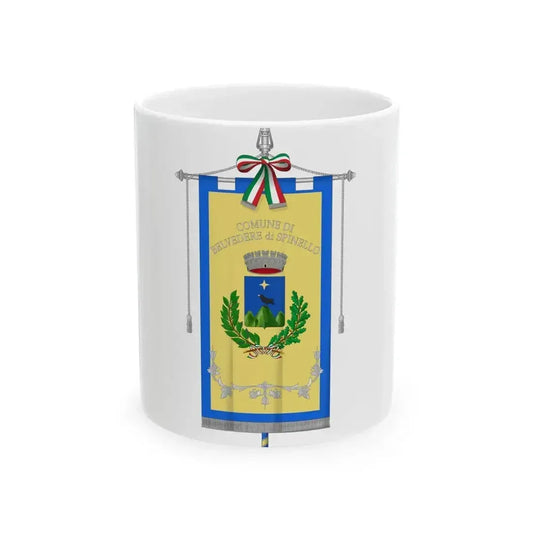 Belvedere di Spinello-Gonfalone (Italy) White Coffee Mug 11oz - Go Mug Yourself