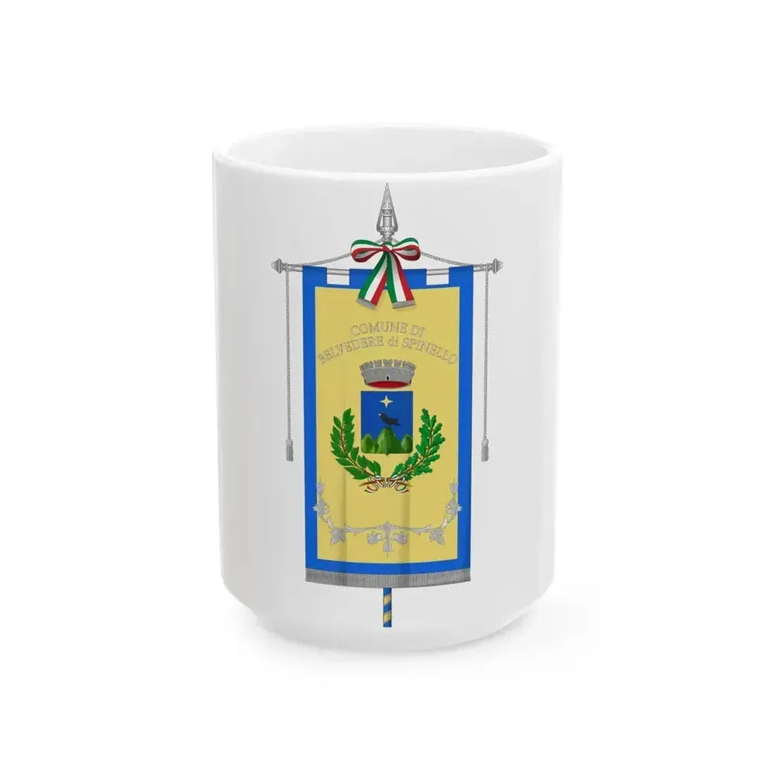 Belvedere di Spinello-Gonfalone (Italy) White Coffee Mug 15oz - Go Mug Yourself