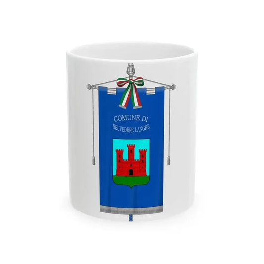 Belvedere Langhe-Gonfalone (Italy) White Coffee Mug 11oz - Go Mug Yourself