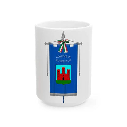 Belvedere Langhe-Gonfalone (Italy) White Coffee Mug 15oz - Go Mug Yourself