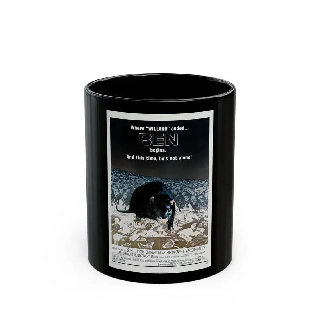 BEN 1972 Movie Poster - Black Coffee Mug 11oz - Go Mug Yourself