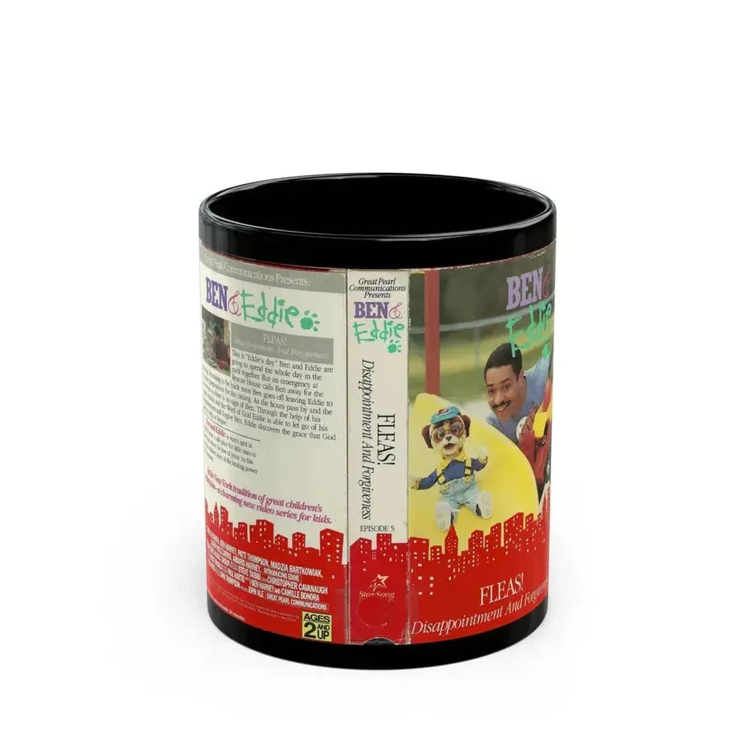BEN AND EDDIE FLEAS DISAPOINTMENT AND FORGIVENESS (VHS COVER) - Black Coffee Mug 11oz - Go Mug Yourself