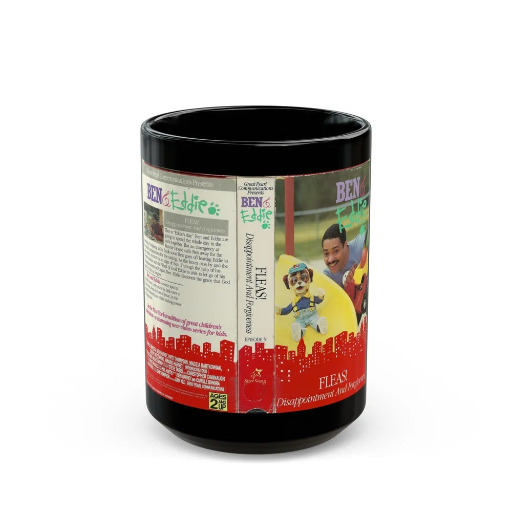 BEN AND EDDIE FLEAS DISAPOINTMENT AND FORGIVENESS (VHS COVER) - Black Coffee Mug-15oz-Go Mug Yourself