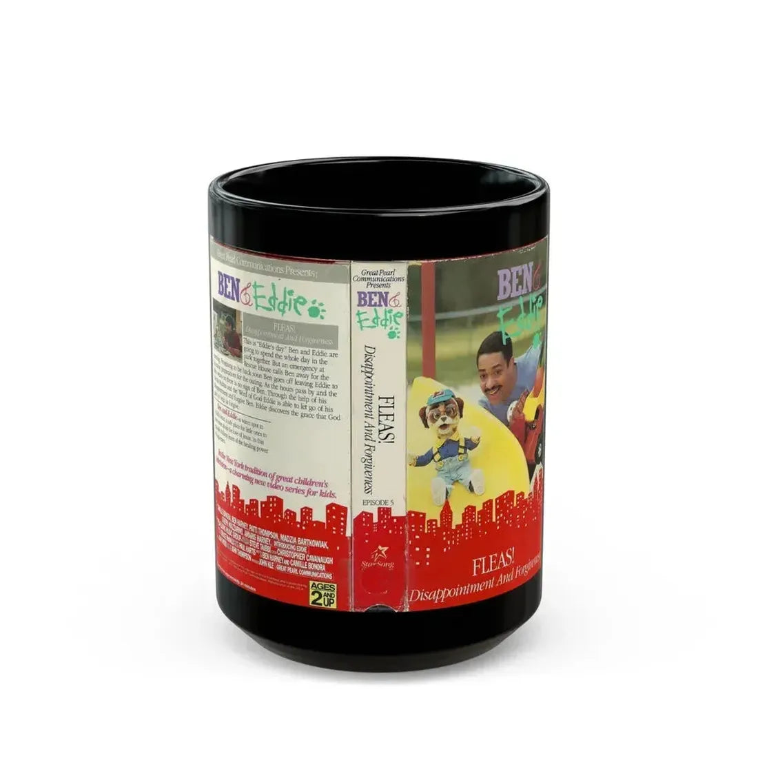 BEN AND EDDIE FLEAS DISAPOINTMENT AND FORGIVENESS (VHS COVER) - Black Coffee Mug 15oz - Go Mug Yourself