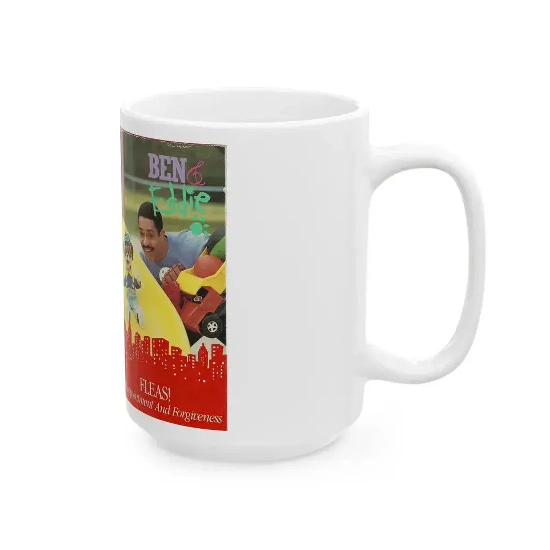 BEN AND EDDIE FLEAS DISAPOINTMENT AND FORGIVENESS (VHS COVER) - White Coffee Mug - Go Mug Yourself
