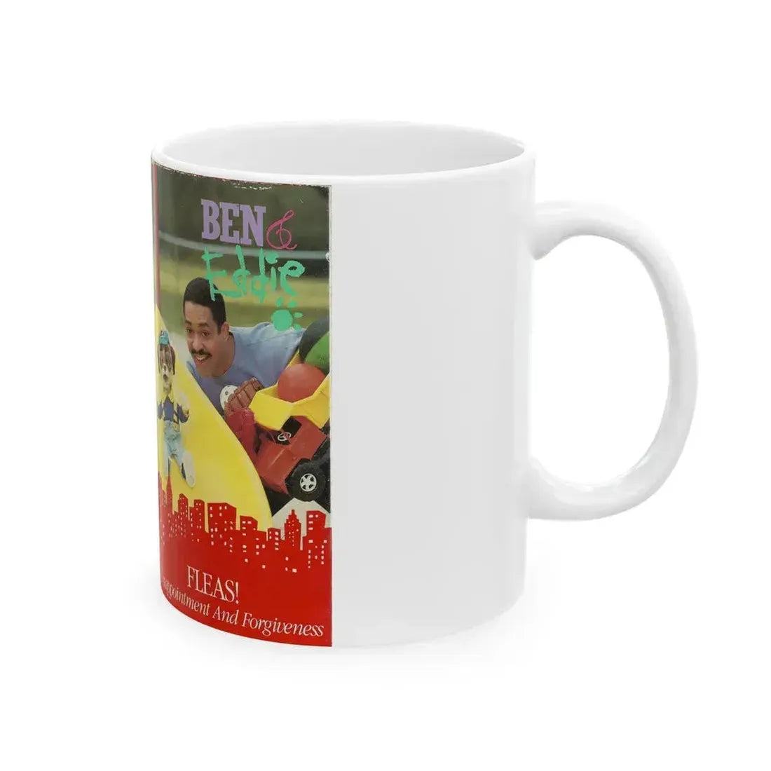 BEN AND EDDIE FLEAS DISAPOINTMENT AND FORGIVENESS (VHS COVER) - White Coffee Mug - Go Mug Yourself