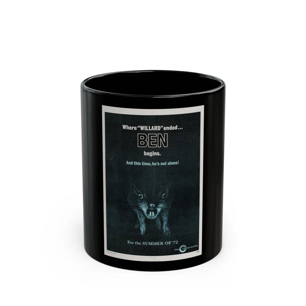 BEN (TEASER) 1972 Movie Poster - Black Coffee Mug-11oz-Go Mug Yourself