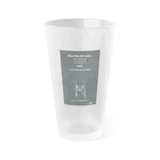 BEN (TEASER) 1972 Movie Poster - Frosted Pint Glass 16oz 16oz Frosted - Go Mug Yourself