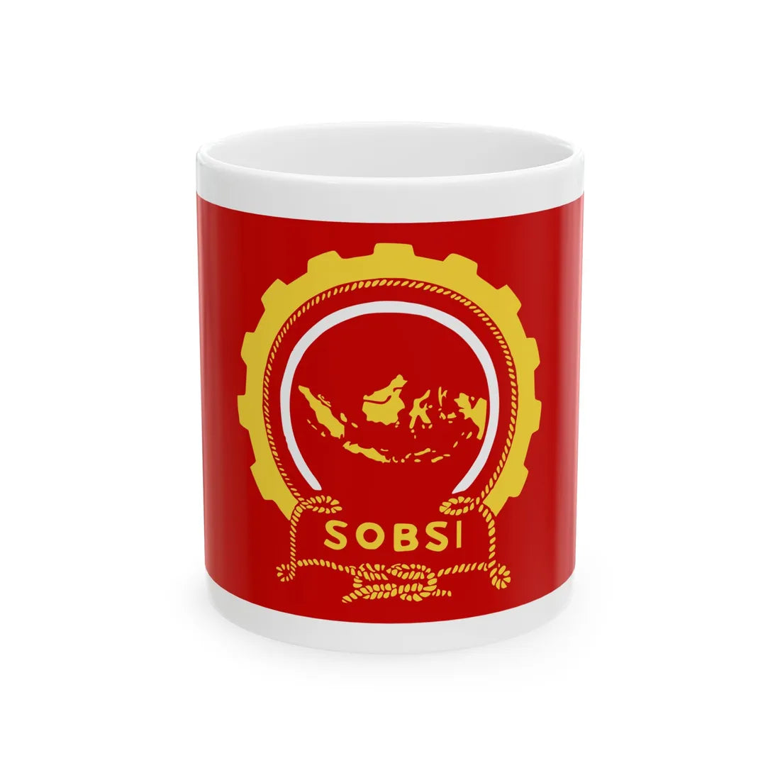 Bendera SOBSI (Indonesia) White Coffee Mug 11oz - Go Mug Yourself