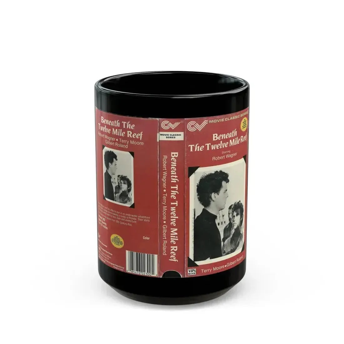 BENEATH THE TWELVE MILE REEF (VHS COVER) - Black Coffee Mug 15oz - Go Mug Yourself