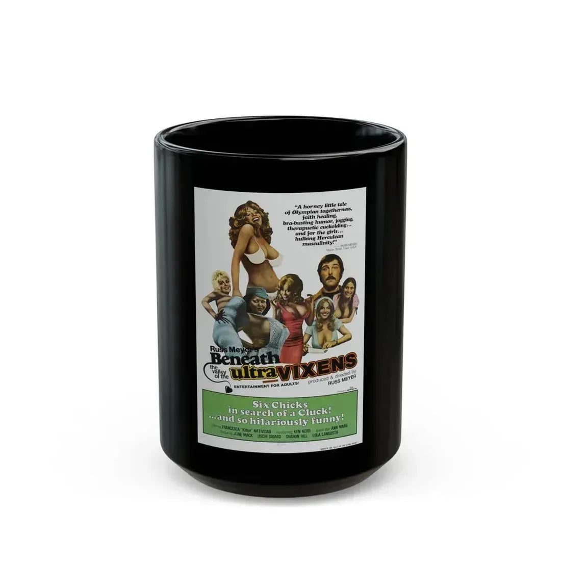 BENEATH THE VALLEY OF THE ULTRAVIXENS 1979 Movie Poster - Black Coffee Mug 15oz - Go Mug Yourself