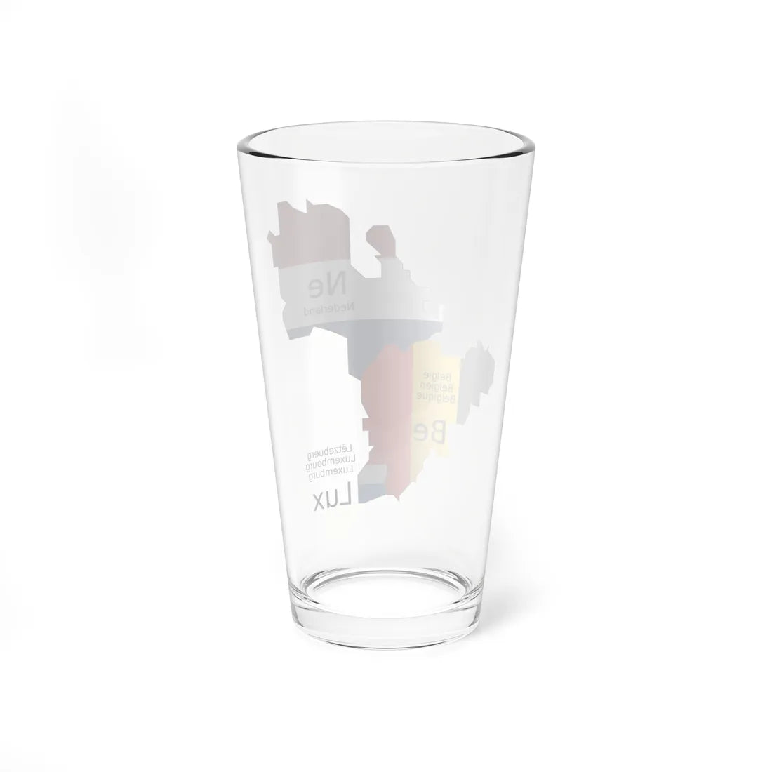Benelux schematic map (Belgium) Pint Glass 16oz - Go Mug Yourself