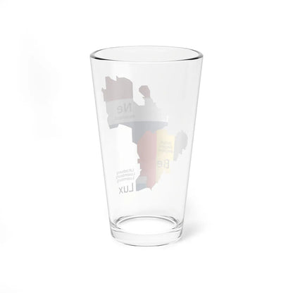 Benelux schematic map (Belgium) Pint Glass 16oz - Go Mug Yourself