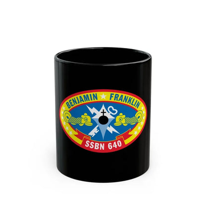 Benjamin Franklin SSBN 640 (U.S. Navy) Black Coffee Mug 11oz - Go Mug Yourself