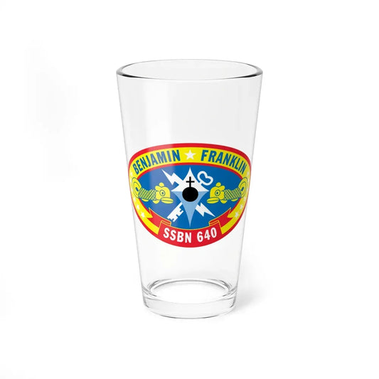 Benjamin Franklin SSBN 640 (U.S. Navy) Pint Glass 16oz 16oz - Go Mug Yourself
