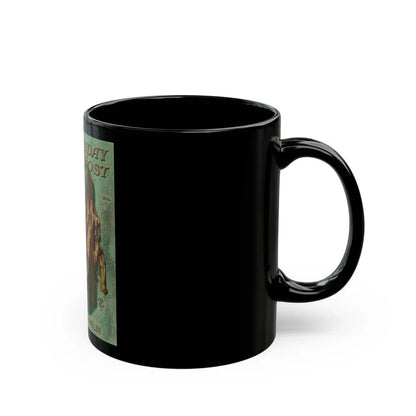 Benjamin Franklin, The Saturday Evening Post unpublished cover, circa 1943 - Black Coffee Mug - Go Mug Yourself
