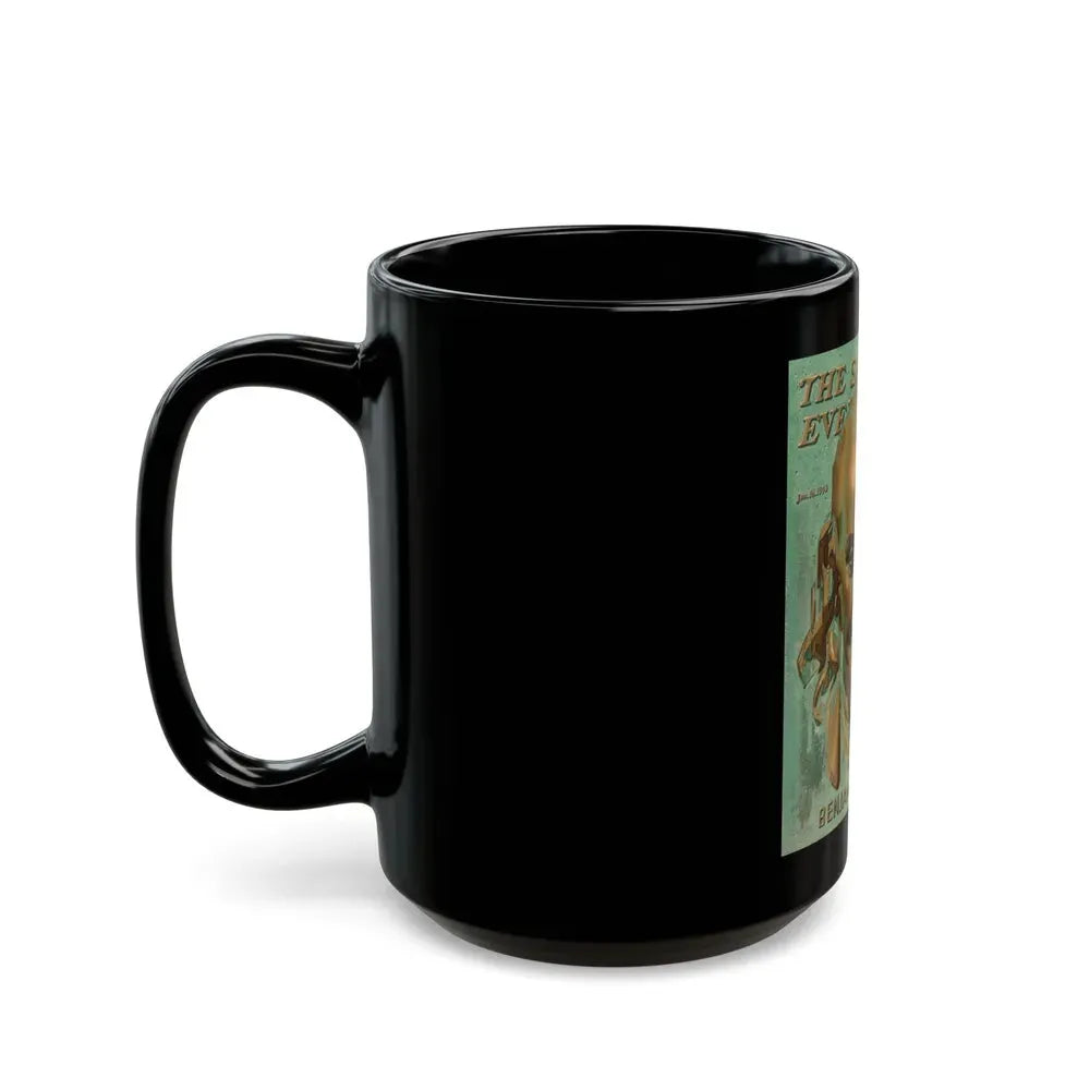 Benjamin Franklin, The Saturday Evening Post unpublished cover, circa 1943 - Black Coffee Mug - Go Mug Yourself