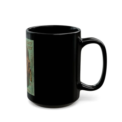 Benjamin Franklin, The Saturday Evening Post unpublished cover, circa 1943 - Black Coffee Mug - Go Mug Yourself
