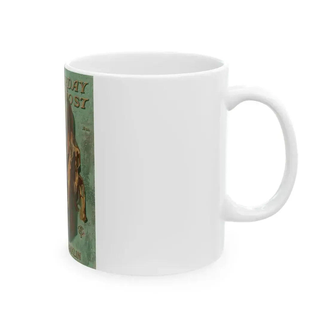 Benjamin Franklin, The Saturday Evening Post unpublished cover, circa 1943 - White Coffee Mug - Go Mug Yourself