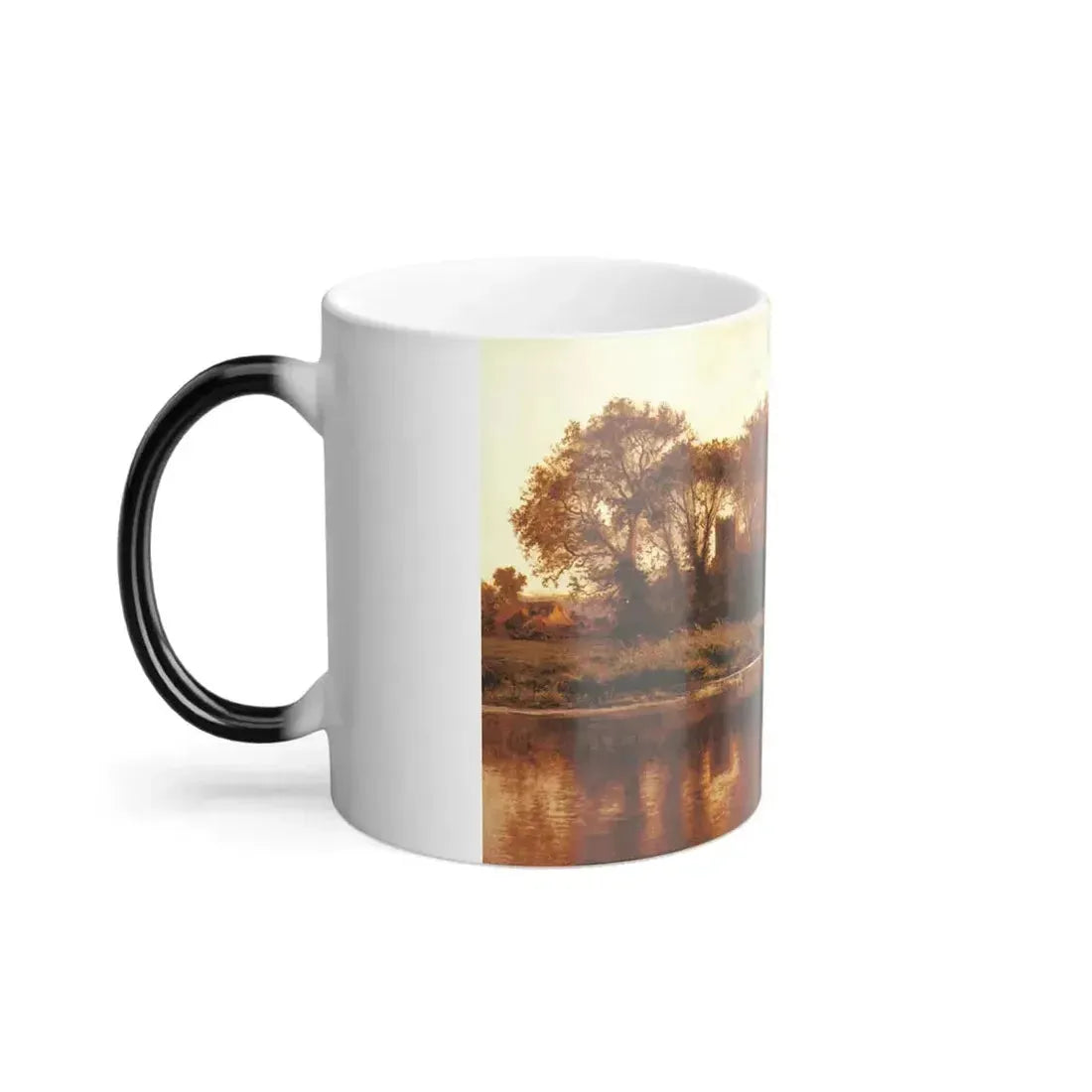 Benjamin Williams Leader (1831-1923) The Last Gleam, Wargrave on Thames - Oil on canvas 1879 - Color Changing Mug 11oz - Go Mug Yourself