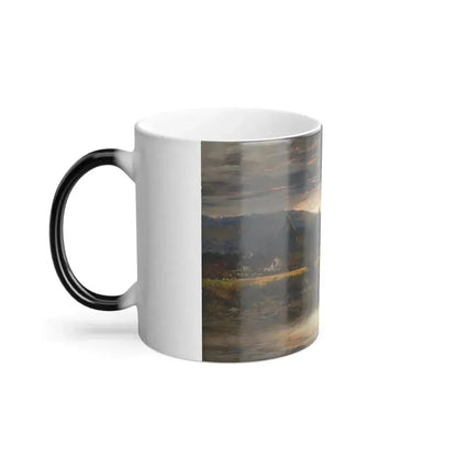 Benjamin Williams Leader (1831-1923) View of Tintern Abbey from the River - Oil on Canvas 1884 - Color Changing Mug 11oz - Go Mug Yourself