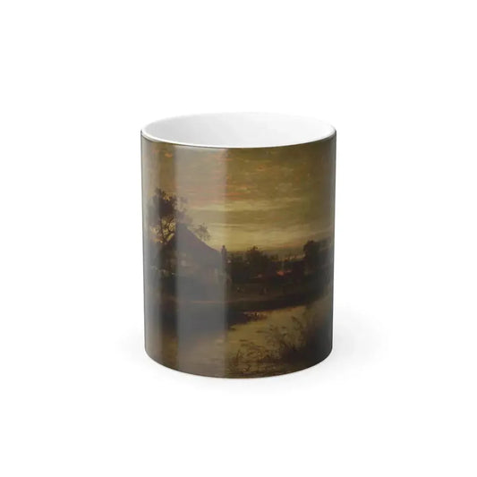 Benjamin Williams Leader (1831-1923) Worcestershire Cottage Homes, Evening - Oil on canvas 1886 - Color Changing Mug 11oz 11oz - Go Mug Yourself