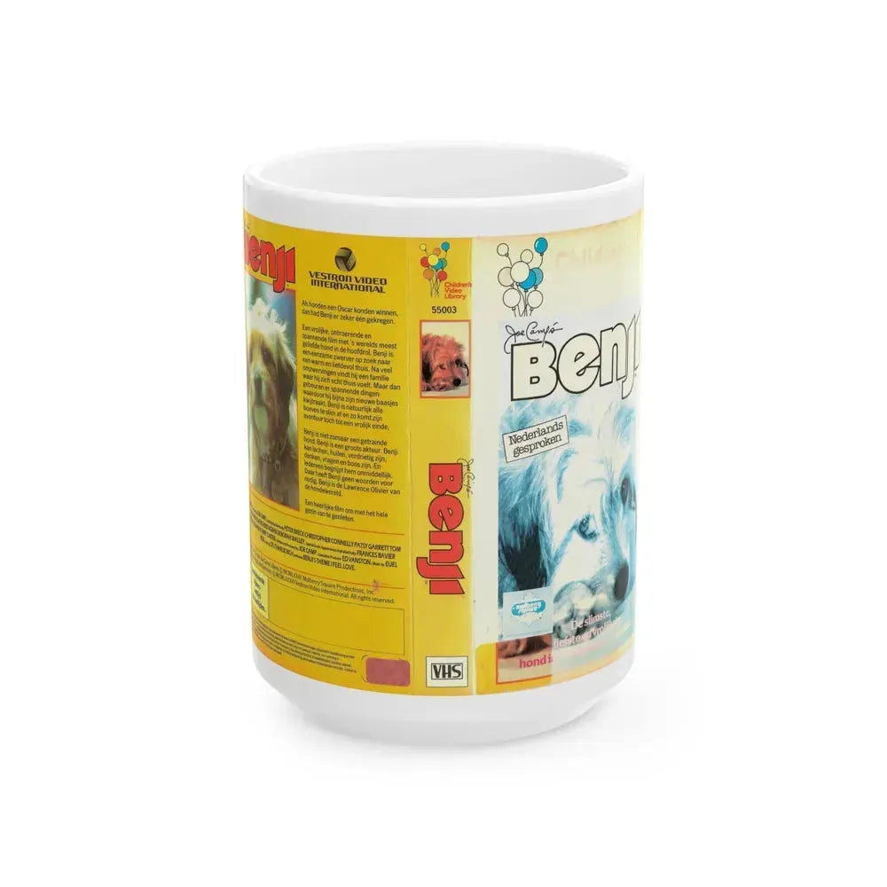 BENJI VESTRON (VHS COVER) - White Coffee Mug 15oz - Go Mug Yourself