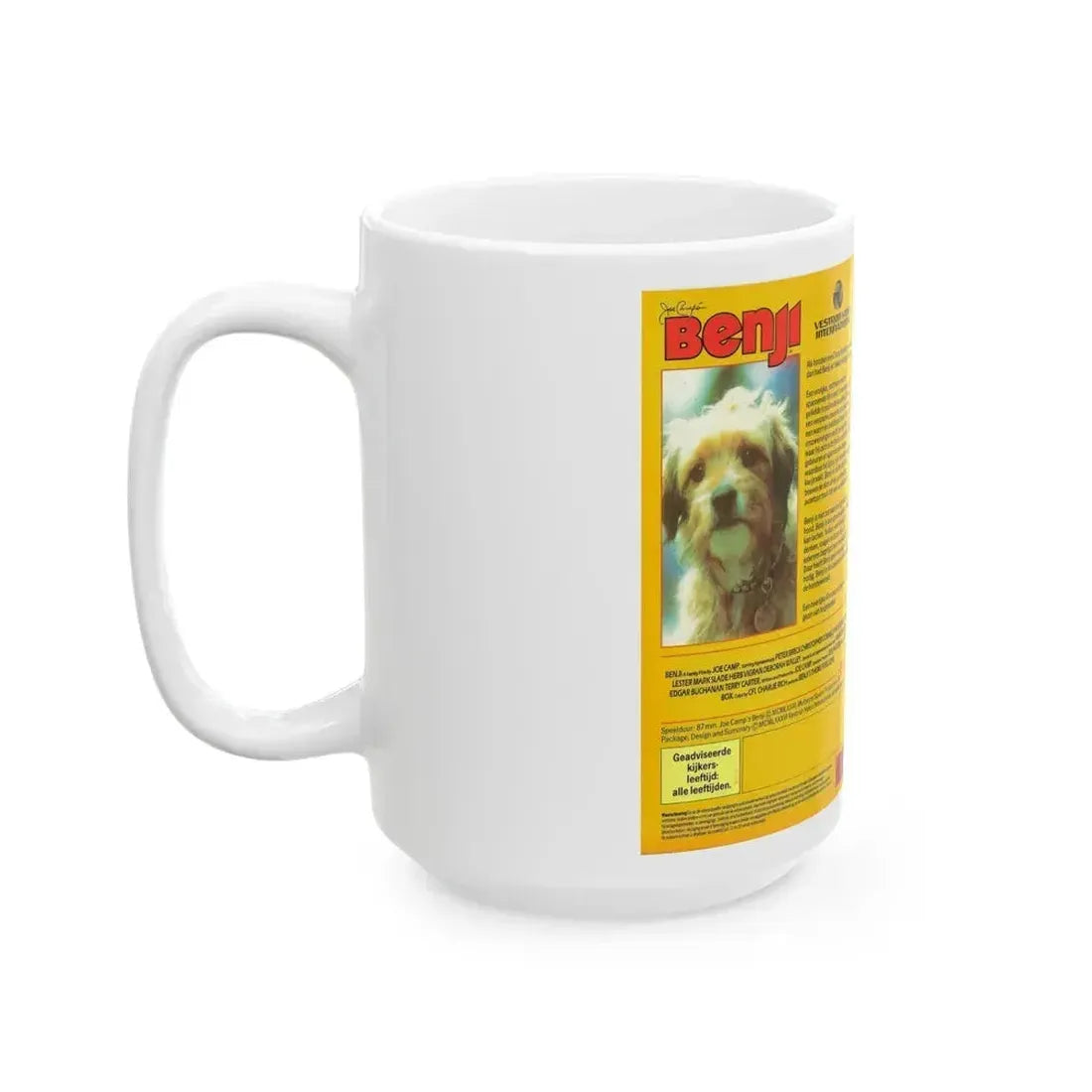 BENJI VESTRON (VHS COVER) - White Coffee Mug - Go Mug Yourself
