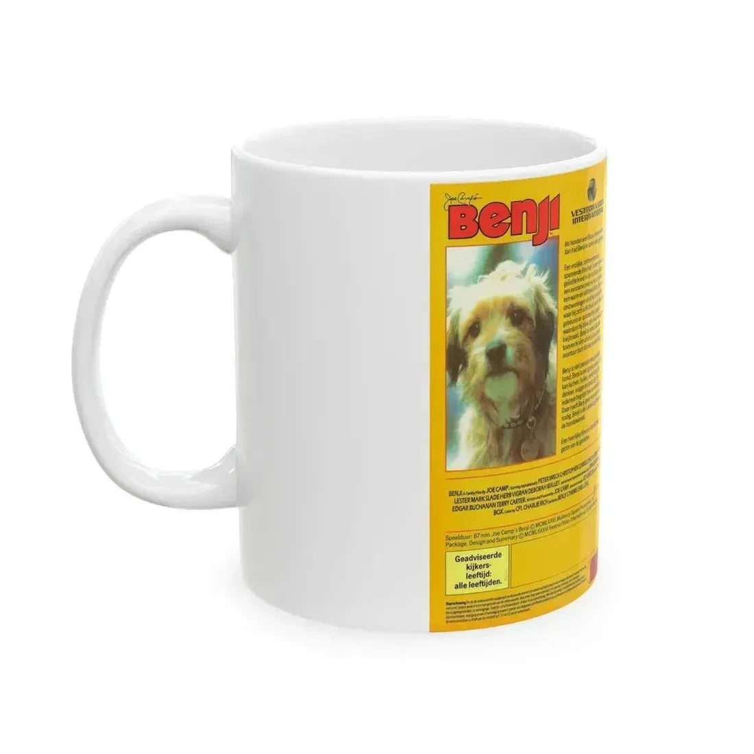 BENJI VESTRON (VHS COVER) - White Coffee Mug - Go Mug Yourself