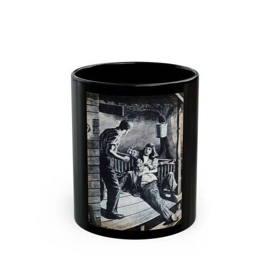 Bennie Brought a Gun, Bluebook for Men, January 1956 - Black Coffee Mug 11oz - Go Mug Yourself