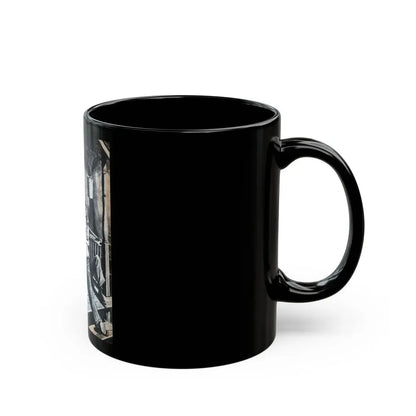 Bennie Brought a Gun, Bluebook for Men, January 1956 - Black Coffee Mug - Go Mug Yourself